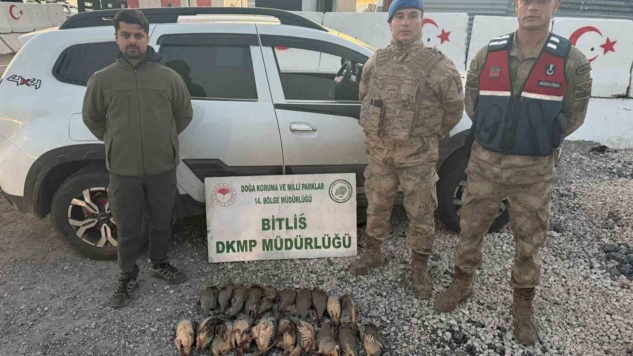Bitlis'te kota aşımı yapan 5 avcıya 63 bin 680 lira ceza