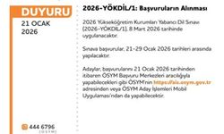 2026 YÖKDİL-1 başvuruları başladı