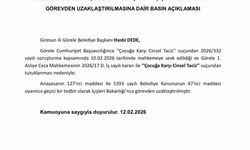 Görele Belediye Başkanı Dede, İçişleri Bakanlığınca görevden uzaklaştırıldı