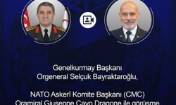 Genelkurmay Başkanı Orgeneral Bayraktaroğlu, NATO Askeri Komite Başkanı Dragone ile görüştü