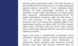 SGK açıkladı: Son ödeme süresi 7 Nisan'a uzatıldı