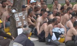 5 aydır maaş alamayan maden işçilerinin açlık grevi 8'inci gününde devam ediyor