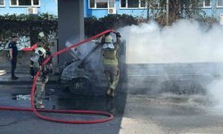 Ankara'da kamyonet yangını