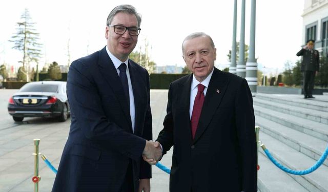 Cumhurbaşkanı Erdoğan, Sırbistan Cumhurbaşkanı Vucic ile bir araya geldi