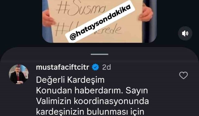 Bakan Çiftçi'den kardeşi kayıp vatandaşa yanıt: 'Süreci yakından takip ediyorum'