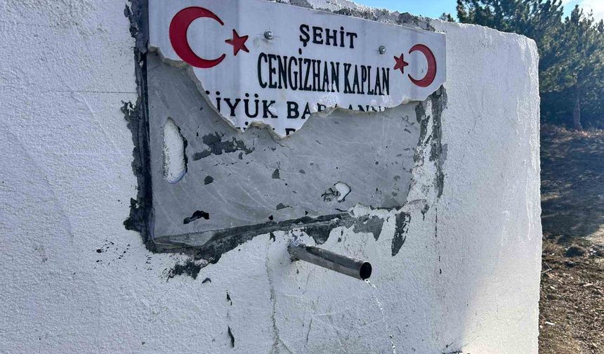 Ankara'da şehit anısına yaptırılan hayrat çeşmesine zarar verildi: Aile tehdit edildiğini iddia etti