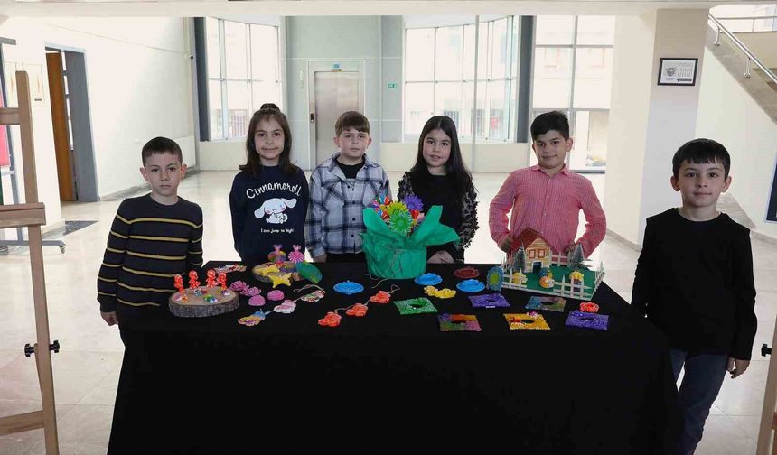 Çocuk eğitim merkezi öğrencilerinden Sanatsal Yolculuk Sergisi