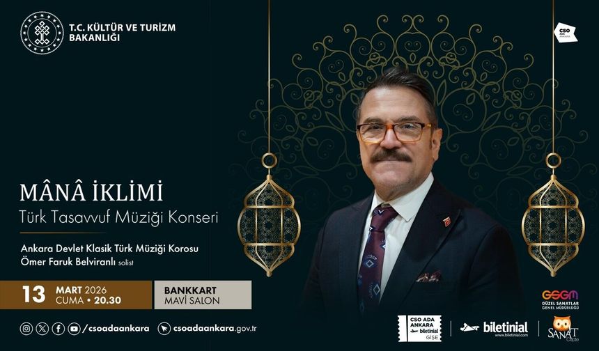 CSO Ada Ankara 'Mana İklimi' konseri ile sanatseverlerle buluşacak