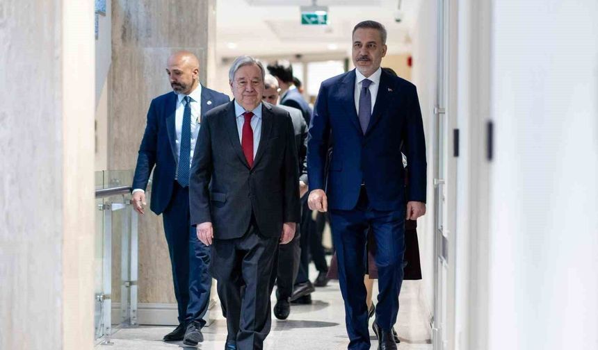Dışişleri Bakanı Hakan Fidan, Birleşmiş Milletler Genel Sekreteri Antonio Guterres ile Ankara'da bir araya geldi.