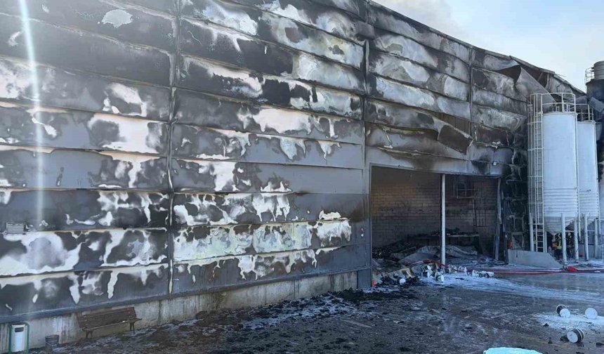 Ankara'da boya fabrikasında yangın
