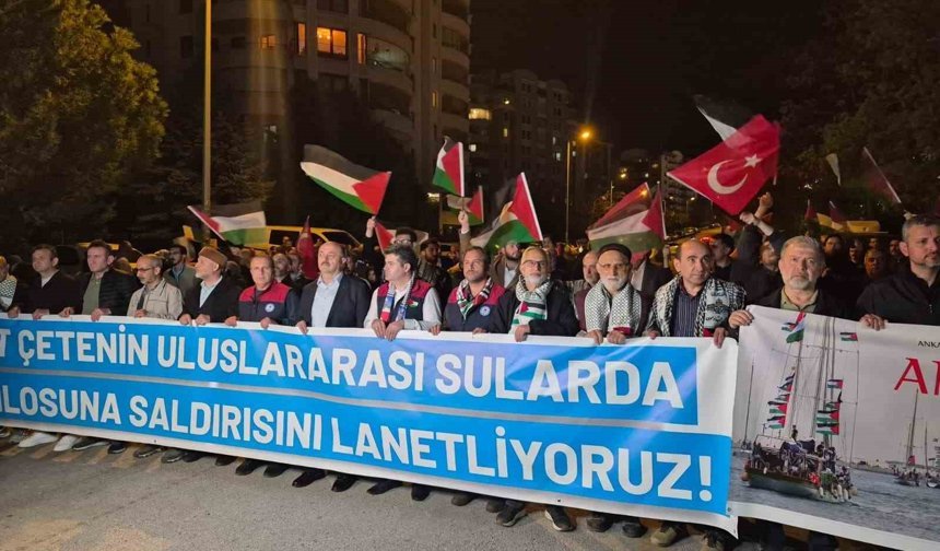 Ankara'da Sumud Filosu eylemi