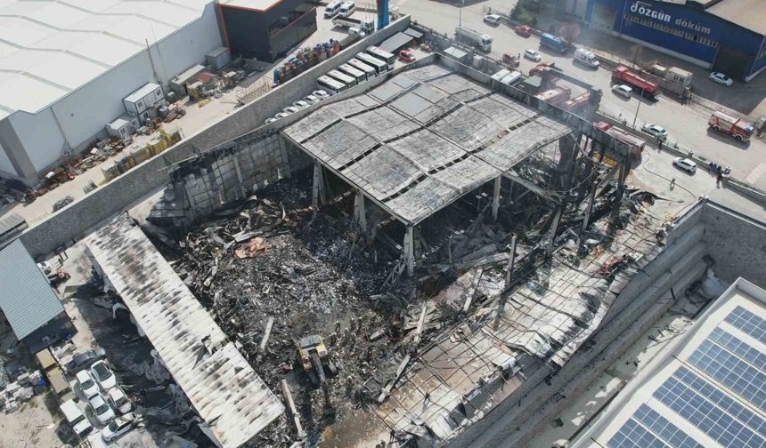 Ankara'daki fabrika yangınının neden olduğu hasar gün aydınlanınca ortaya çıktı