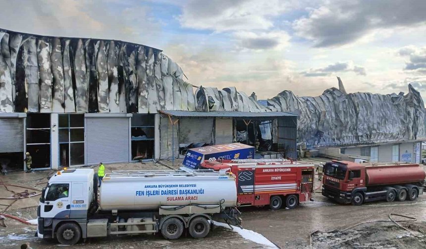 Ankara'daki mobilya deposu yangını kontrol altına alındı