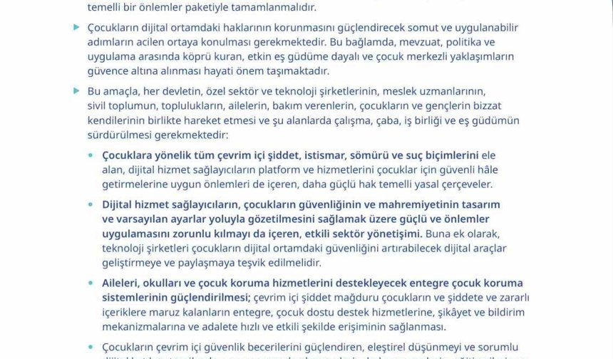 'Çocukların Dijital Ortamlarda Korunması: Uluslararası Politika ve Uygulama Paylaşımı'nın ortak sonuç bildirisi yayımlandı