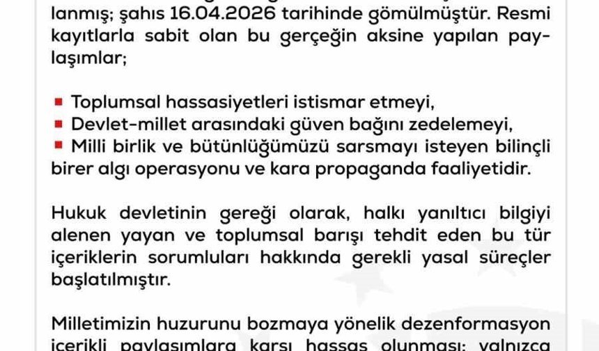 DMM'den Kahramanmaraş'taki okul saldırısını gerçekleştiren 'failin ölmediği' iddiasına yalanlama
