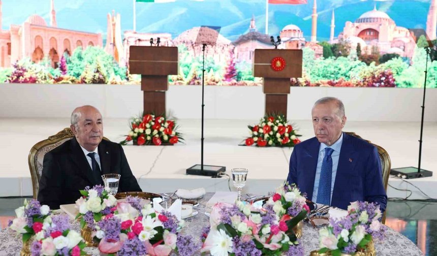 Cumhurbaşkanı Erdoğan'dan Cezayir Cumhurbaşkanı Tebbun'a Devlet Nişanı